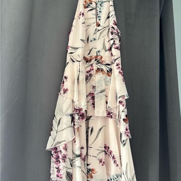 le chateau Dresses & Skirts - le chateau Cream Floral High-Low Skirt with Pink & Green Accents
